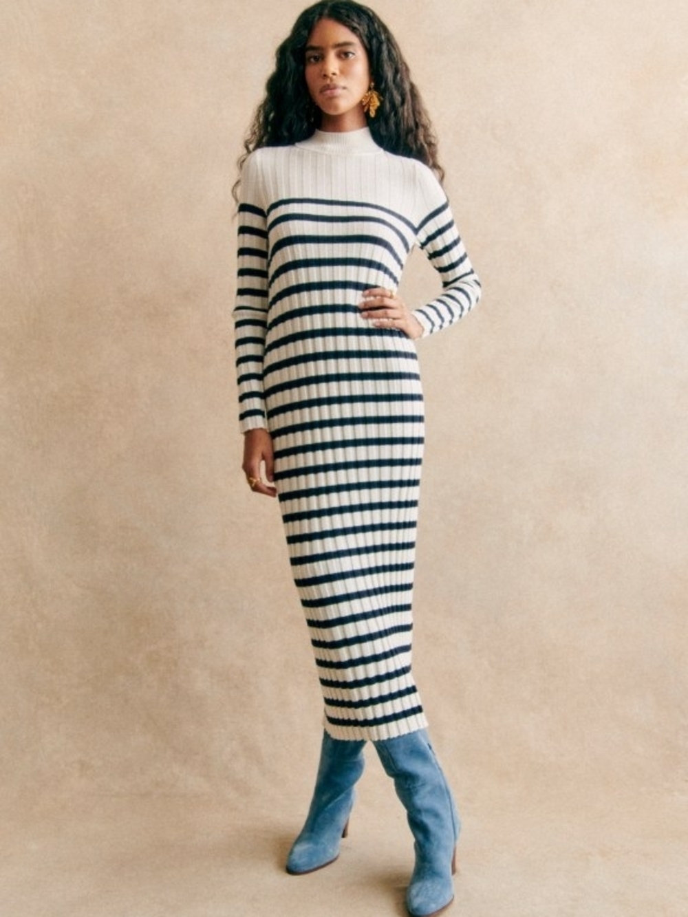 Robe Katrina (Ecru/navy)